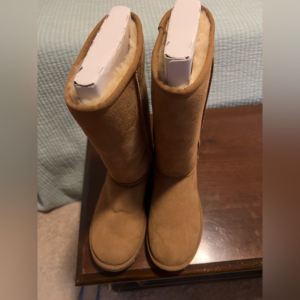 Chestnut Ugg boots worn once.